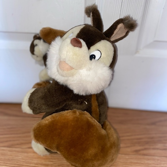 Squirrel Chipmunk Plush Stuffed Animal Baby Pine Cone Vintage TonyToy 12" - Picture 9 of 9